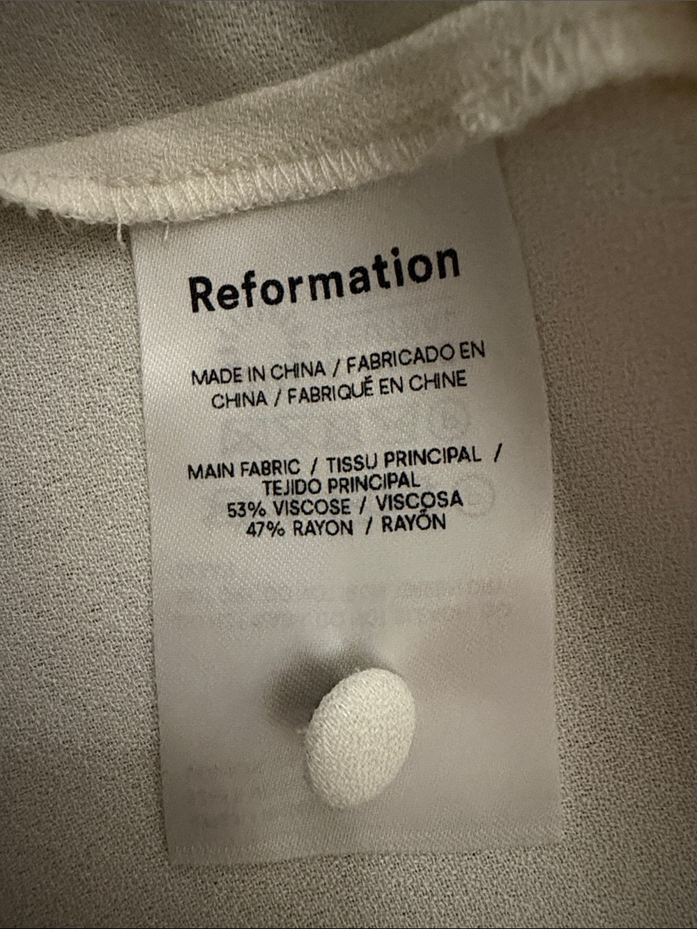 Reformation Cristina Sleeveless Blouse Ivory New - Picture 13 of 15